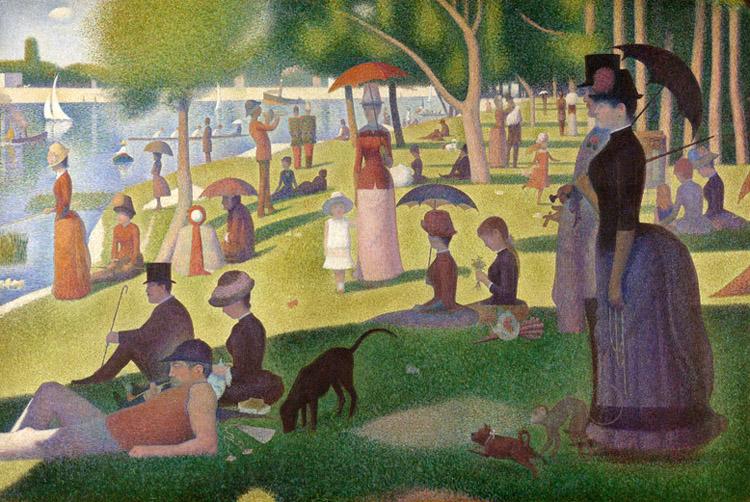 Georges Seurat Sunday Afternoon of the Island of La Grande Jatte (mk09) Norge oil painting art